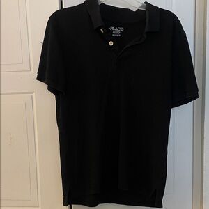 PLACE Classic Black Polo Shirt for Boys